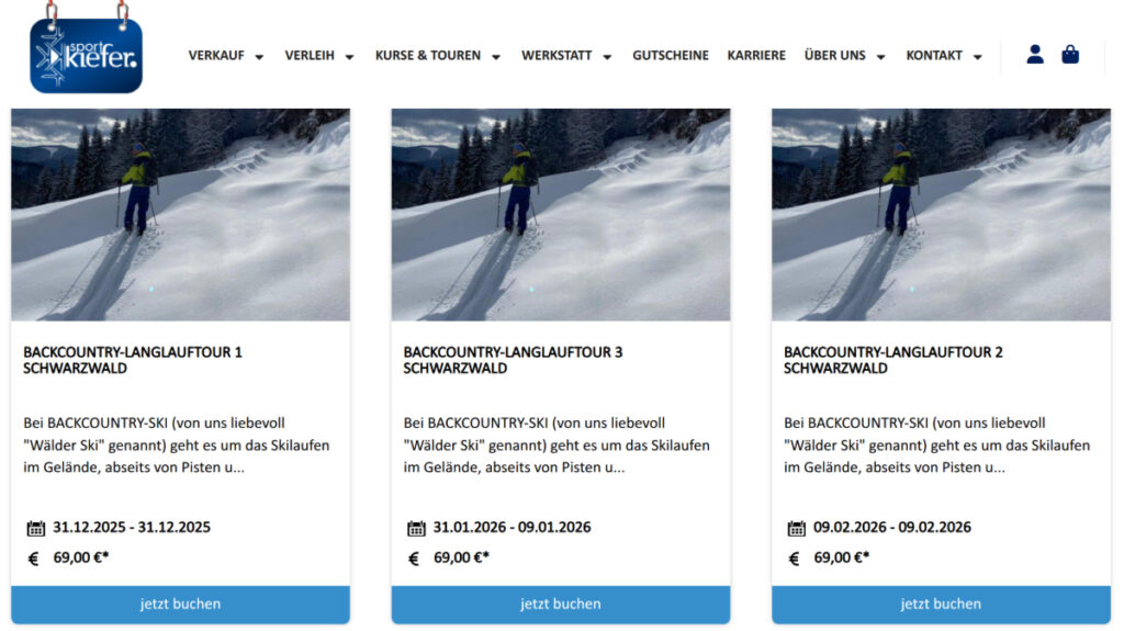 Tourenangebot 2026